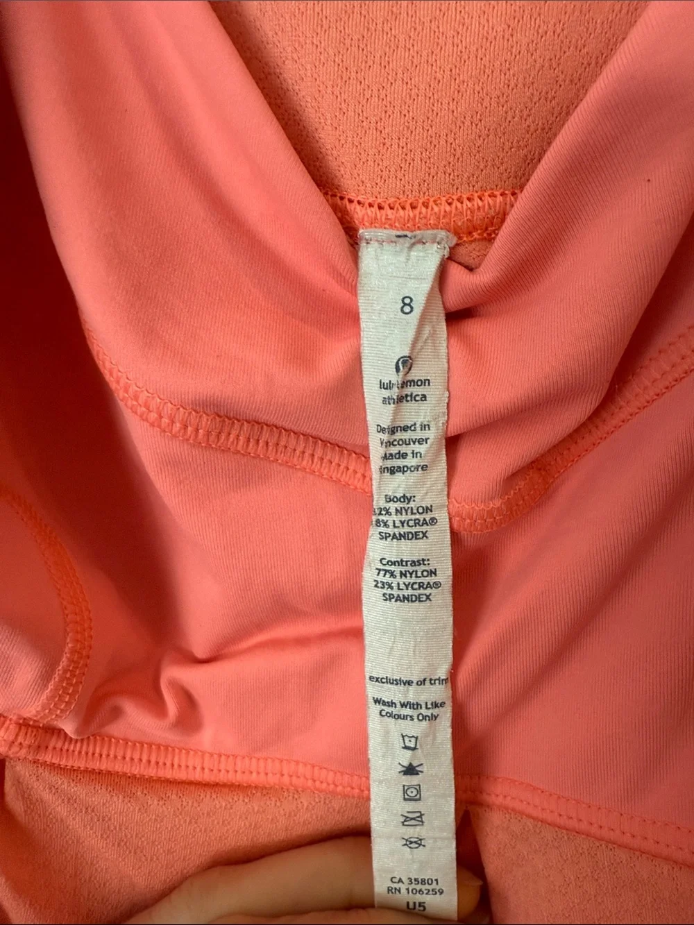 Lululemon Tame Me Tank in Coral